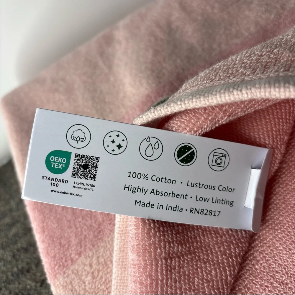 Lacoste Soft Pink Cotton Bath Towel 30 x 52